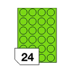 Etikety kolečka 40 mm - zelené