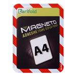 Samolepicí kapsa Tarifold Magneto s magnetickým uzavíráním A4 - červeno-bílá