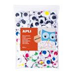 APLI pohyblivé oči - Jumbo pack, samolepicí, mix velikostí a barev - 600 ks