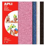 APLI pěnovka se třpytkami, 210 x 297 mm, mix 4 barev - 4 ks
